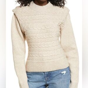 Blank NYC Textured Cream Sweater